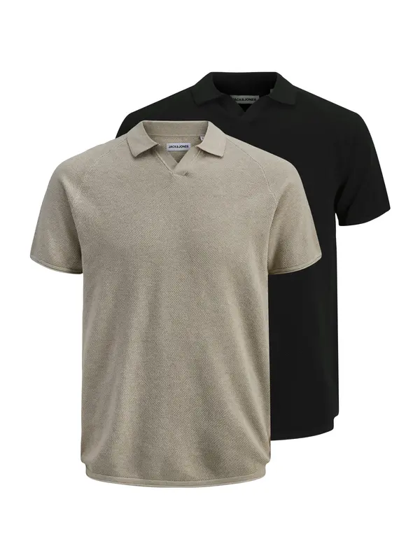 JACK & JONES JACK & JONES Pulover 'JJHILL'  tamno bež / crna