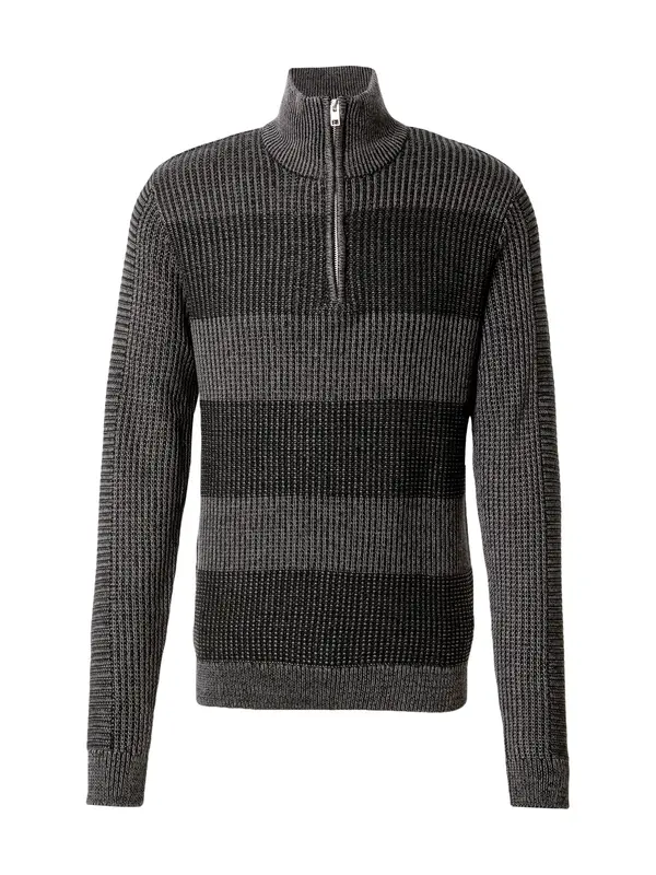 JACK & JONES JACK & JONES Pulover 'JJHugo'  antracit siva / crna