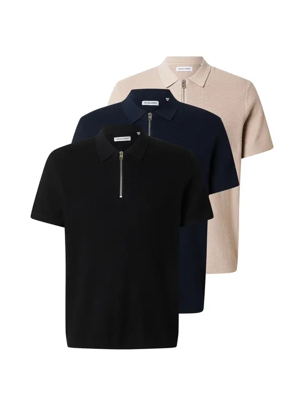 JACK & JONES JACK & JONES Pulover 'JJMAX'  bež / mornarsko plava / crna