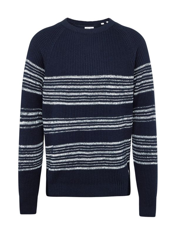 JACK & JONES JACK & JONES Pulover 'JJPANNEL'  morsko plava / bijela