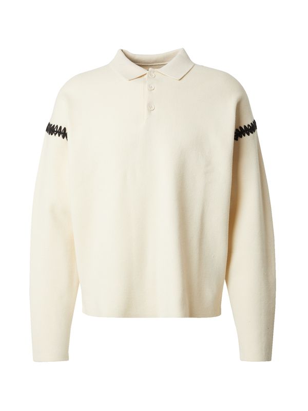 JACK & JONES JACK & JONES Pulover 'JORAUSTIN'  crna / vuneno bijela