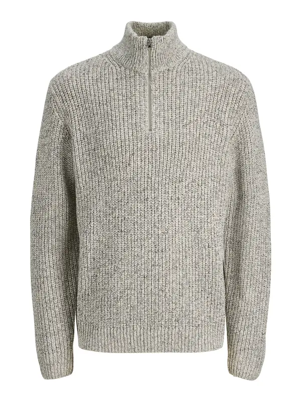 JACK & JONES JACK & JONES Pulover 'JORBLEECKER'  crna / bijela melange