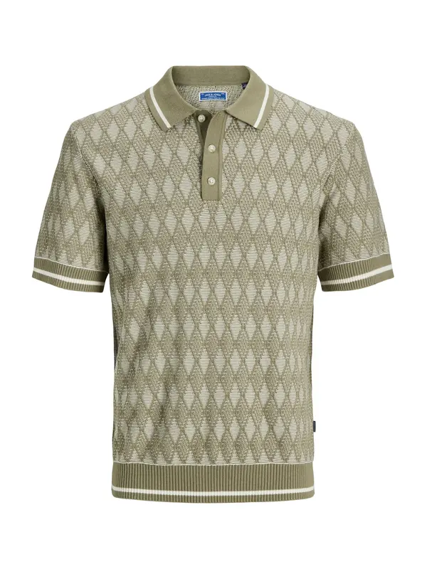 JACK & JONES JACK & JONES Pulover 'JPRBLUZack'  kaki / prljavo bijela