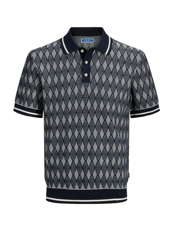 JACK & JONES JACK & JONES Pulover 'JPRBLUZack'  noćno plava / bijela