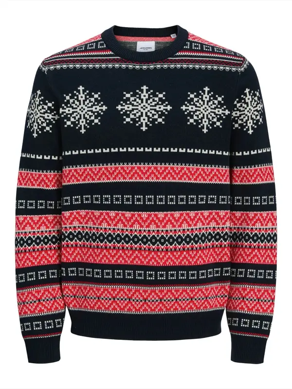 JACK & JONES JACK & JONES Pulover 'MAS NOEL'  noćno plava / miks boja