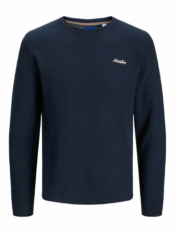 JACK & JONES JACK & JONES Pulover 'Paul Tons'  noćno plava / narančasta / bijela