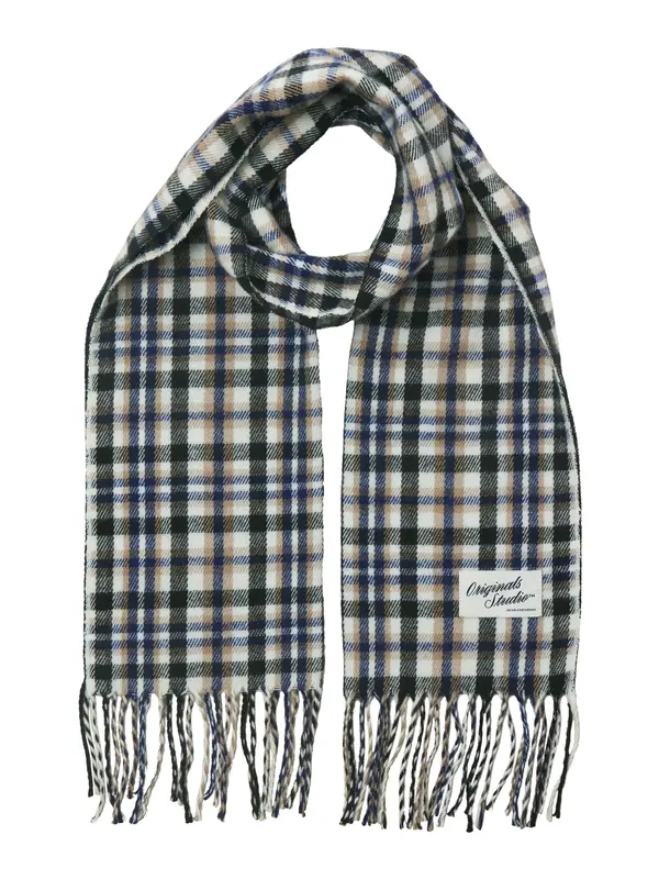 JACK & JONES JACK & JONES Šal 'JACGrand'  plava / svijetlosmeđa / crna / bijela