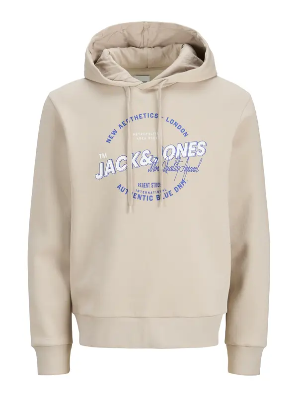 JACK & JONES JACK & JONES Sweater majica  boja pijeska / plava / bijela