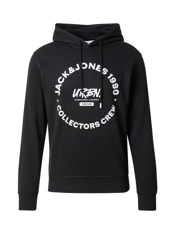 JACK & JONES JACK & JONES Sweater majica  crna / bijela
