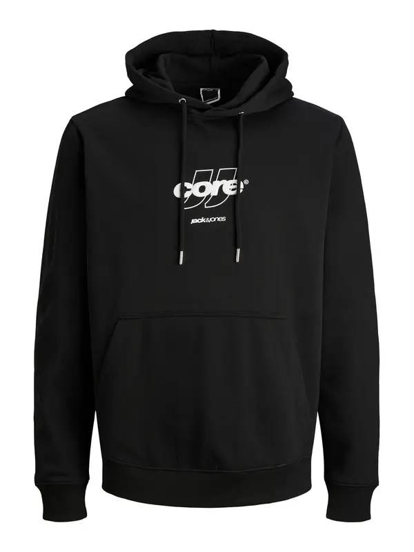 JACK & JONES JACK & JONES Sweater majica 'JCOCLUB'  crna / bijela