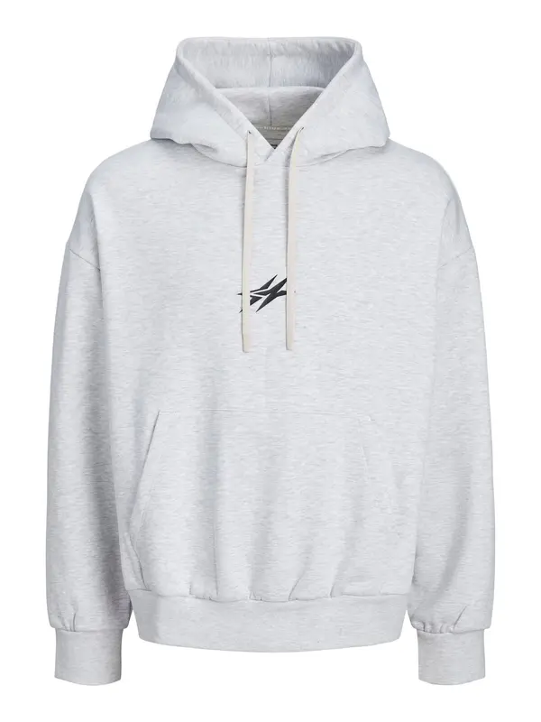 JACK & JONES JACK & JONES Sweater majica 'JCOCNZ BERLIN'  crna / bijela melange