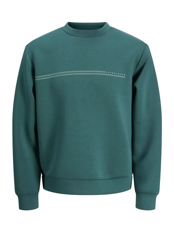JACK & JONES JACK & JONES Sweater majica 'JCOFUSION'  cijan plava / bijela