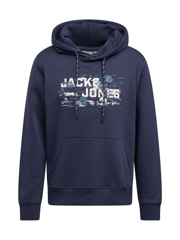 JACK & JONES JACK & JONES Sweater majica 'JCOOutdoor'  morsko plava / menta / pastelno roza / bijela