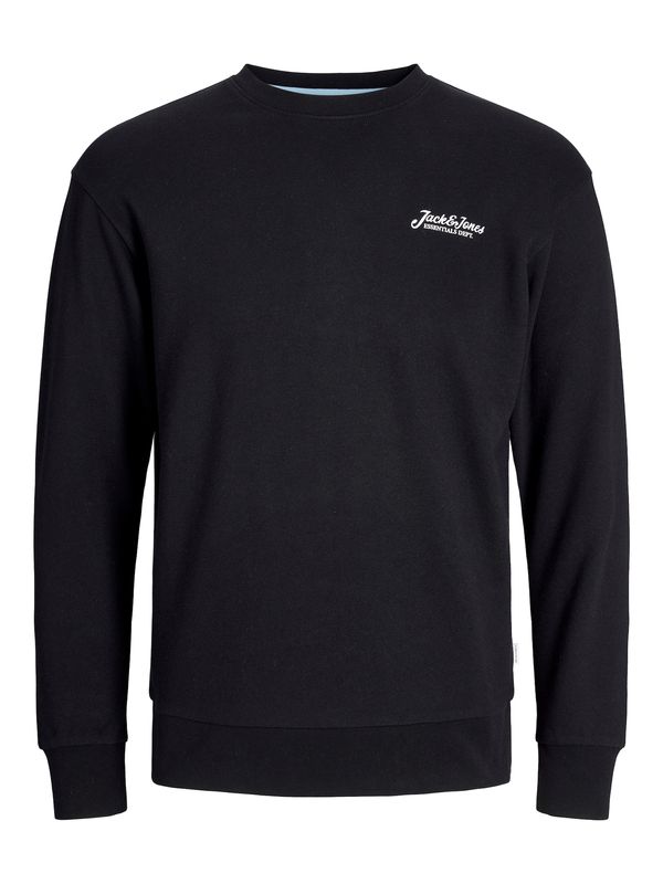 JACK & JONES JACK & JONES Sweater majica 'JJBEAU'  crna / bijela