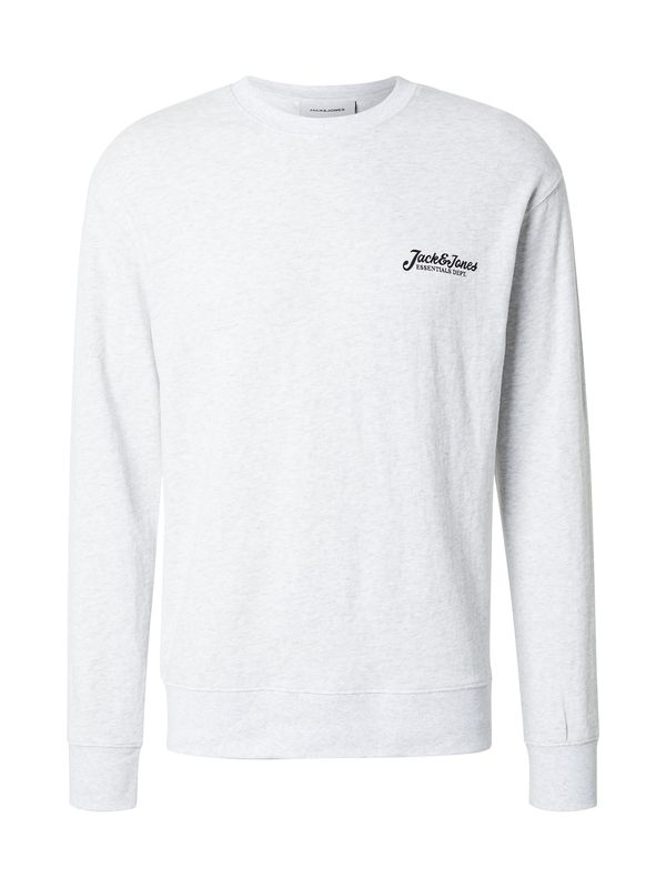 JACK & JONES JACK & JONES Sweater majica 'JJBEAU'  crna / bijela melange