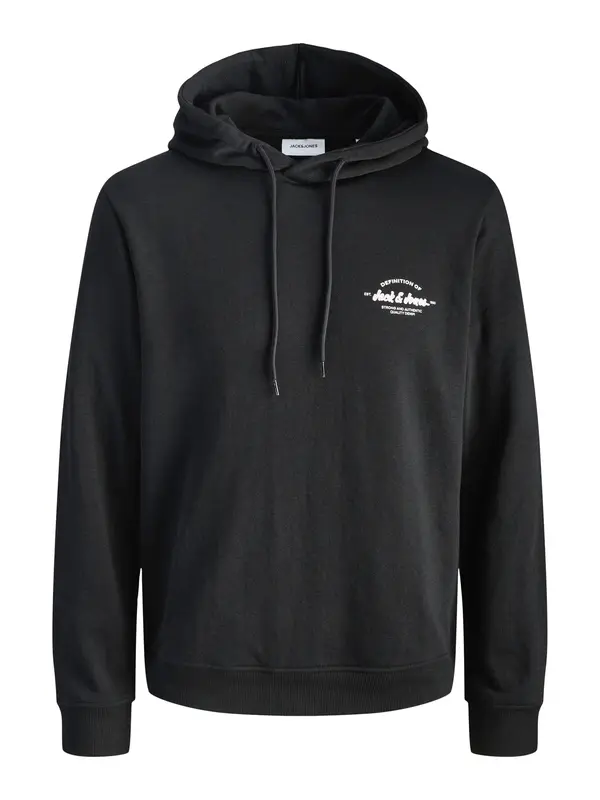 JACK & JONES JACK & JONES Sweater majica 'JJBrandon'  crna / bijela