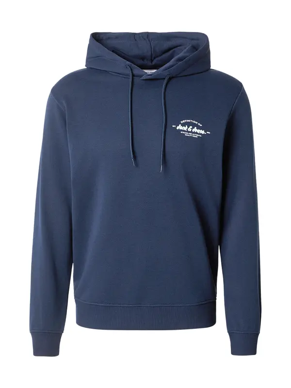JACK & JONES JACK & JONES Sweater majica 'JJBrandon'  mornarsko plava / bijela