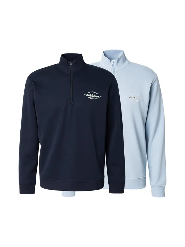 JACK & JONES JACK & JONES Sweater majica 'JJBRANDON'  noćno plava / pastelno plava