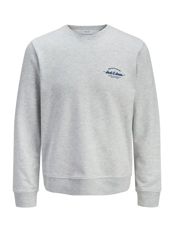 JACK & JONES JACK & JONES Sweater majica 'JJBRANDON'  tamno plava / siva melange / crna