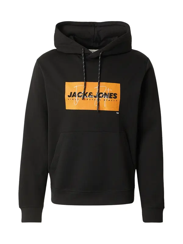 JACK & JONES JACK & JONES Sweater majica 'JJCOLE'  narančasta / crna / bijela