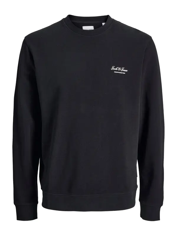 JACK & JONES JACK & JONES Sweater majica 'JJEARCHIVE'  crna / bijela