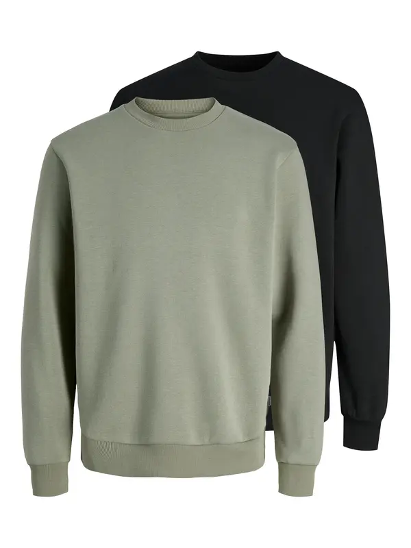 JACK & JONES JACK & JONES Sweater majica 'JJEBradley'  bež siva / crna
