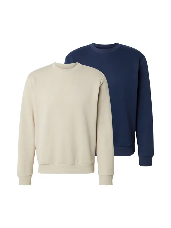 JACK & JONES JACK & JONES Sweater majica 'JJEBradley'  mornarsko plava / svijetlosiva