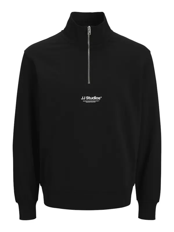 JACK & JONES JACK & JONES Sweater majica 'JJESoho'  crna / bijela