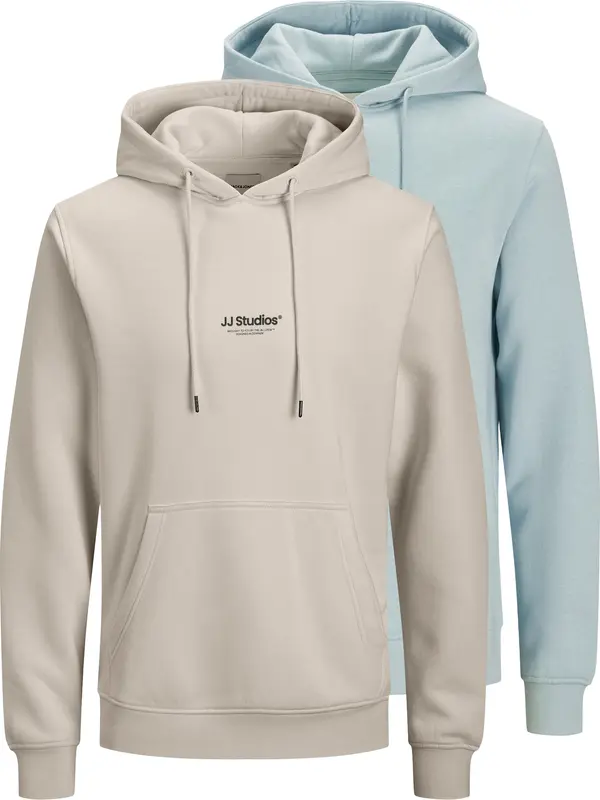 JACK & JONES JACK & JONES Sweater majica 'JJESOHO'  svijetloplava / svijetlosiva