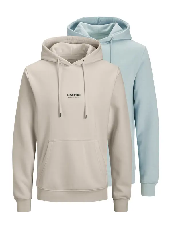 JACK & JONES JACK & JONES Sweater majica 'JJESOHO'  svijetloplava / svijetlosiva