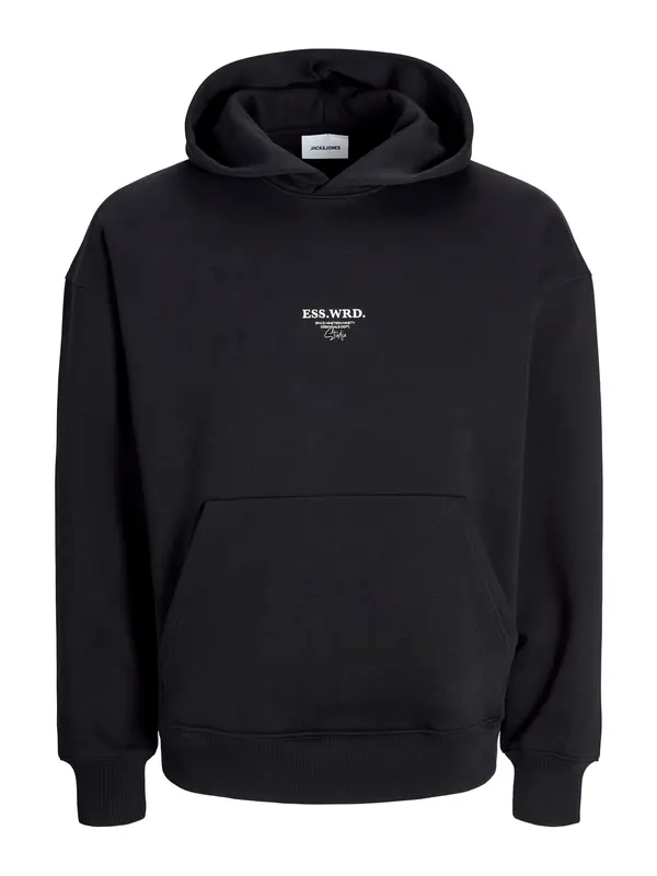JACK & JONES JACK & JONES Sweater majica 'JJEUrban Edge Studio'  crna / bijela