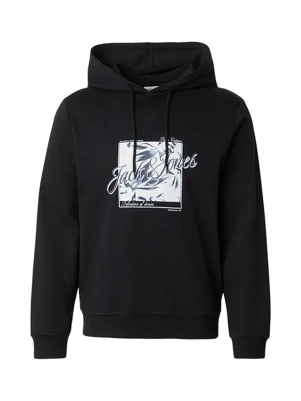 JACK & JONES JACK & JONES Sweater majica 'JJHONOLULU'  mornarsko plava / crna / prljavo bijela