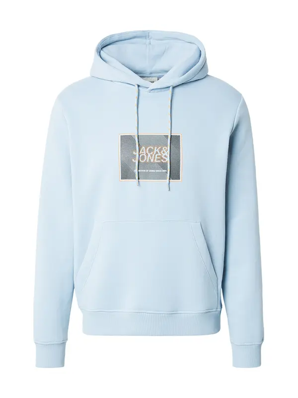 JACK & JONES JACK & JONES Sweater majica 'JJRAIN'  svijetloplava / siva / narančasta / crna