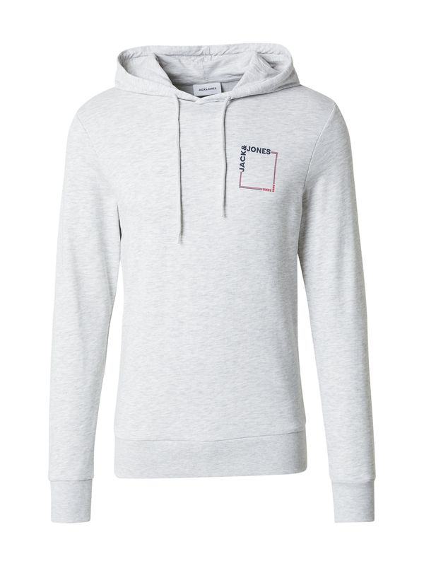 JACK & JONES JACK & JONES Sweater majica 'JJVERNER'  morsko plava / tamno crvena / bijela