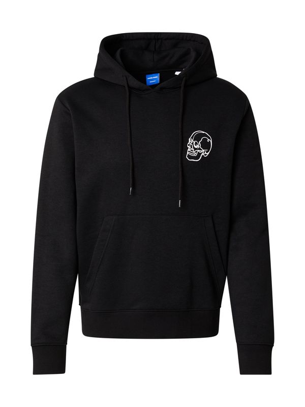 JACK & JONES JACK & JONES Sweater majica 'JORBRADLEY FRANK'  crna / bijela