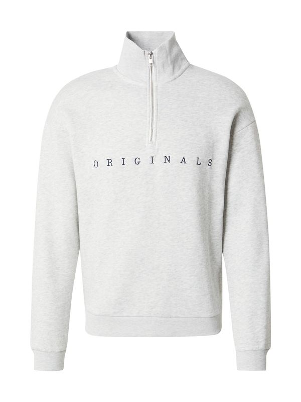 JACK & JONES JACK & JONES Sweater majica 'JORCOPENHAGEN'  morsko plava / siva