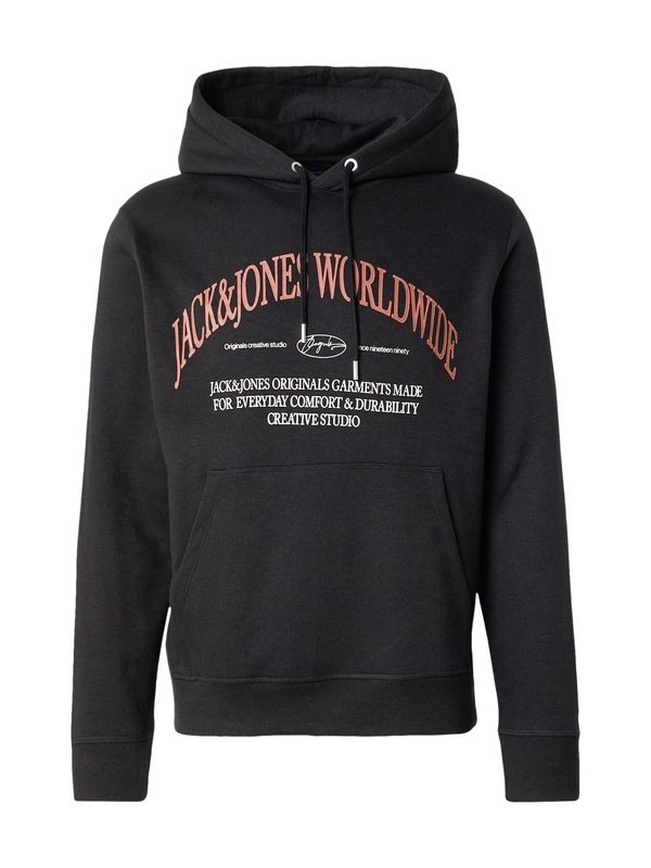 JACK & JONES JACK & JONES Sweater majica 'JORFREDERIKSBERG MARGATE'  pastelno crvena / crna / bijela