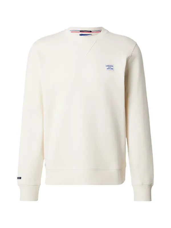 JACK & JONES JACK & JONES Sweater majica 'JORFURORE'  svijetlocrvena / crna / vuneno bijela