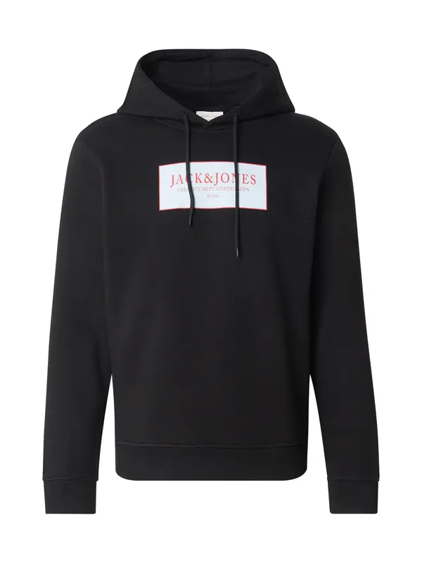 JACK & JONES JACK & JONES Sweater majica 'JORGREENE'  crvena / crna / bijela