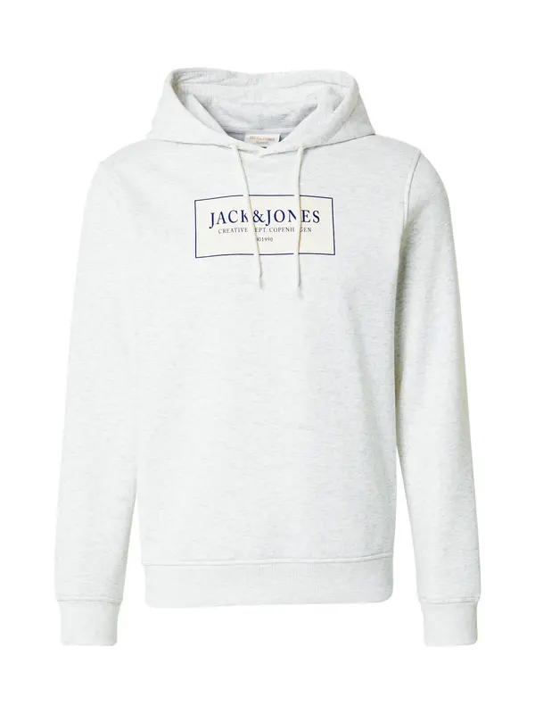 JACK & JONES JACK & JONES Sweater majica 'JORGREENE'  morsko plava / bijela / bijela melange