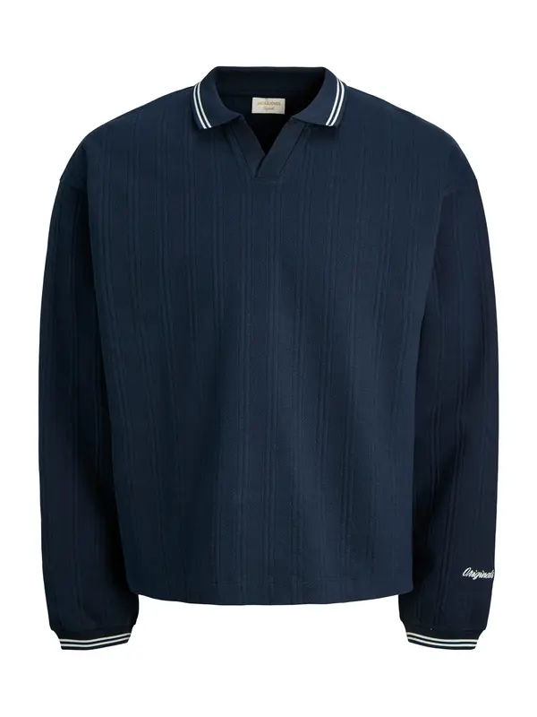 JACK & JONES JACK & JONES Sweater majica 'JORNiagara'  noćno plava / bijela