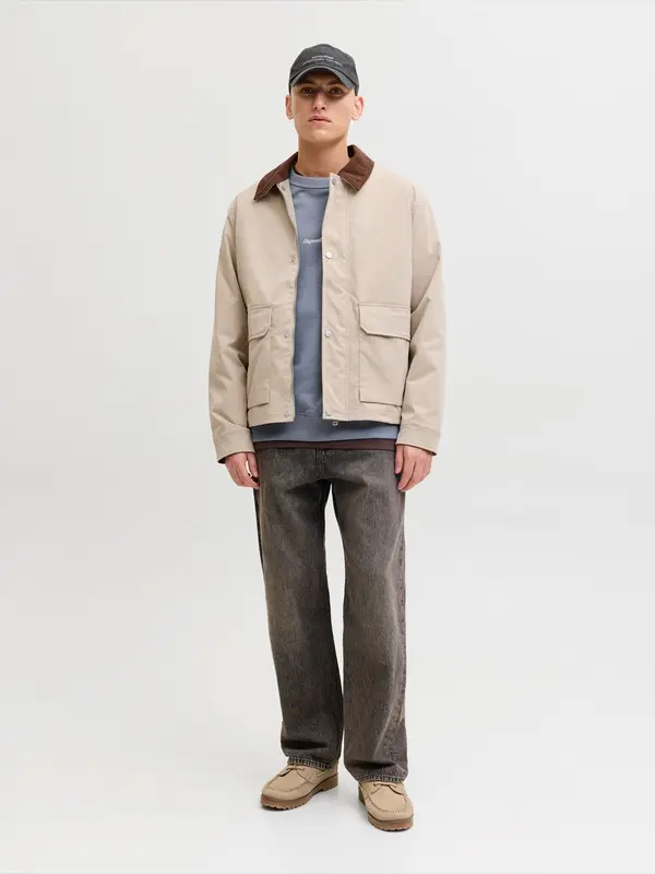 JACK & JONES JACK & JONES Sweater majica 'JORNorrebro'  bež / plava