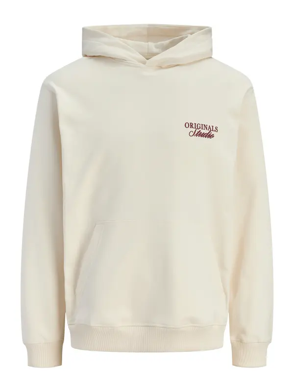 JACK & JONES JACK & JONES Sweater majica 'JORNORREBRO'  boja pijeska / crvena