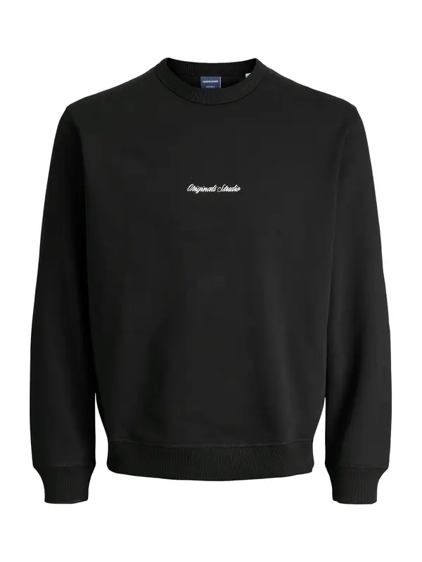 JACK & JONES JACK & JONES Sweater majica 'JORNorrebro'  crna / bijela