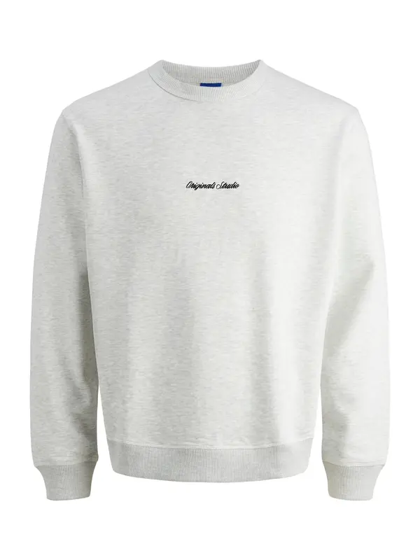 JACK & JONES JACK & JONES Sweater majica 'JORNorrebro'  crna / bijela melange