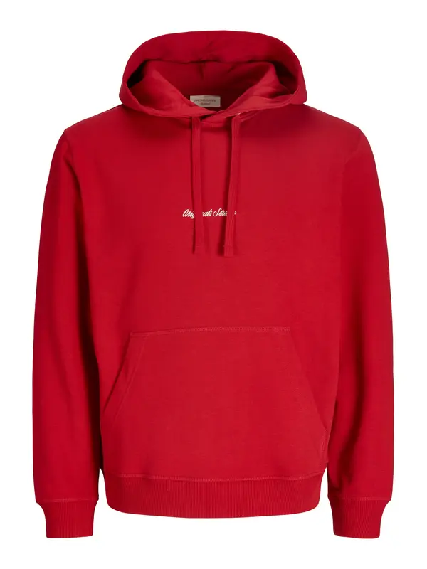 JACK & JONES JACK & JONES Sweater majica 'JORNorrebro'  crvena / bijela