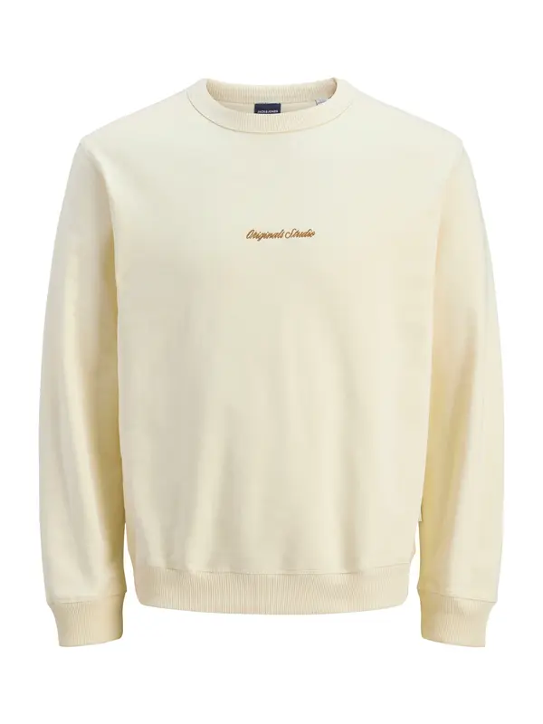 JACK & JONES JACK & JONES Sweater majica 'JORNORREBRO'  karamela / vuneno bijela