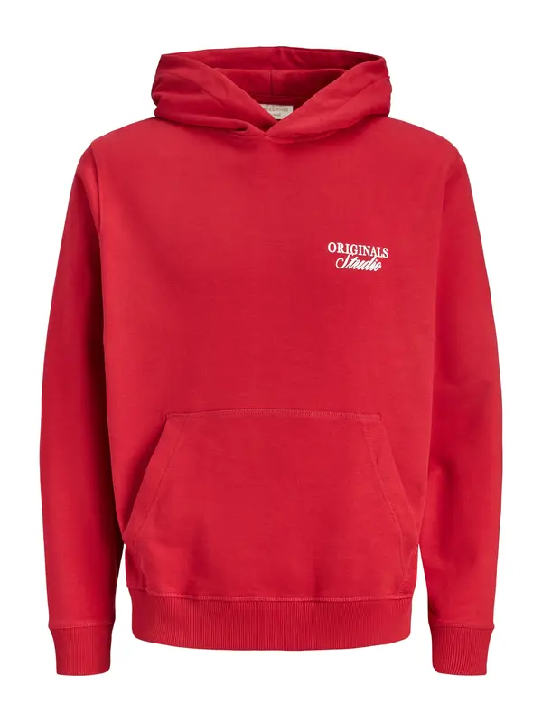 JACK & JONES JACK & JONES Sweater majica 'JORNorrebro'  klasično crvena / bijela