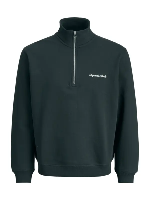 JACK & JONES JACK & JONES Sweater majica 'JORNORREBRO'  kraljevski zelena / bijela