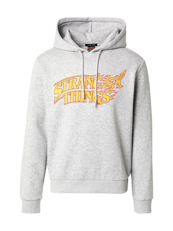 JACK & JONES JACK & JONES Sweater majica 'JORStranger Things'  tamo žuta / siva melange / krvavo crvena / crna